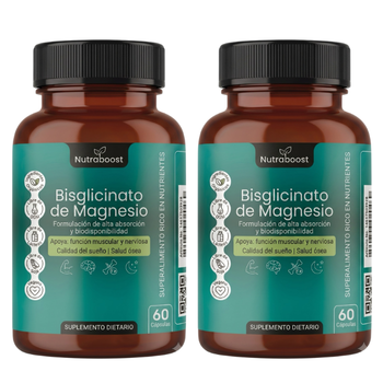 NUTRABOOST Bisglicinato de magnesio | 2 FRASCOS