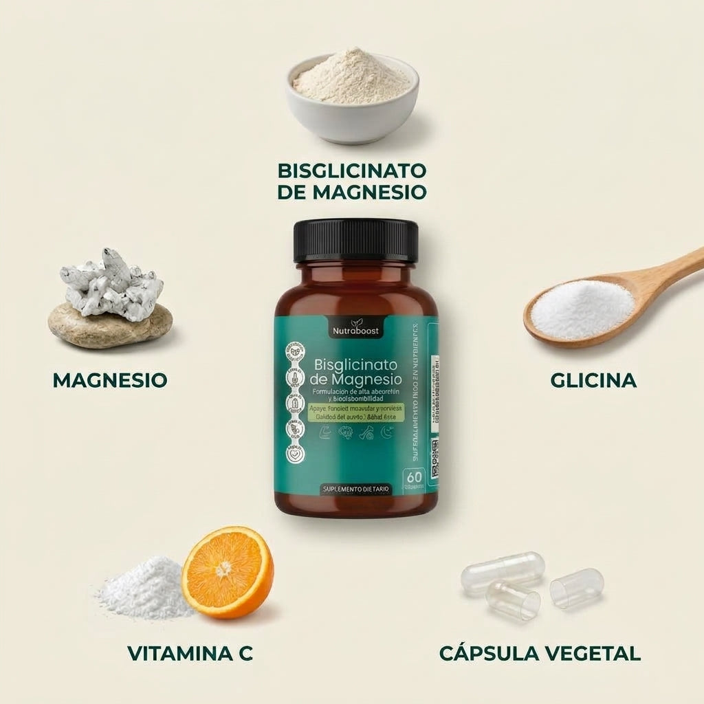NUTRABOOST Bisglicinato de magnesio | 1 FRASCO