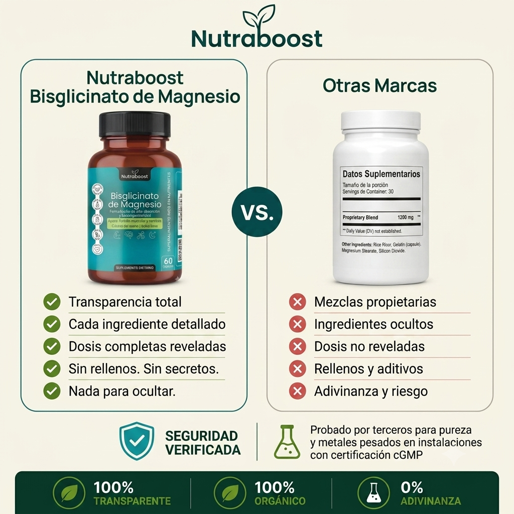NUTRABOOST Bisglicinato de magnesio | 1 FRASCO